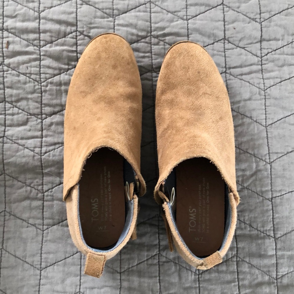 TOMS suede booties
